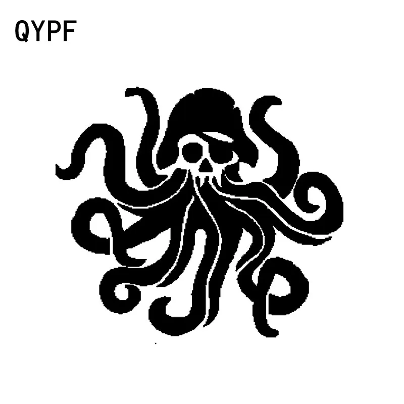 QYPF виниловая наклейка на автомобиль 16 9 см * 14 5 дьявол в сердце осьминога