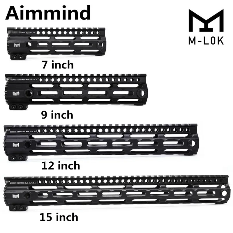 

AR-15 M4 M16 MLOK 7" 9" 12"15"inch Slim Free Float Handguard Picatinny Rail Mount Bracket for Hunting Tactical Rifle Scope Mount