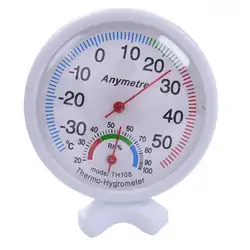 Термометр Температура измеритель Крытый Открытый гигрометр Влажность мини круглые часы-образный указатель Тип гигротермограф