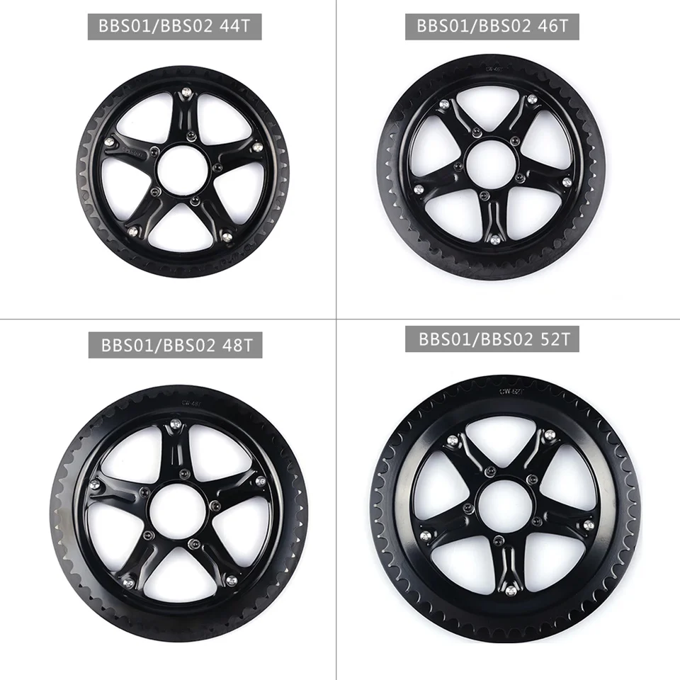 Discount Bafang Electric Bicycle Motor Chain Wheel 44T/46T/48T/52T for 8fun BBS01 BBS02 BBS01B BBS02B Mid Drive Motor E-bike Accessories 4 Discount Bafang Electric Bicycle Motor Chain Wheel 44T/46T/48T/52T for 8fun BBS01 BBS02 BBS01B BBS02B Mid Drive Motor E-bike Accessories 4