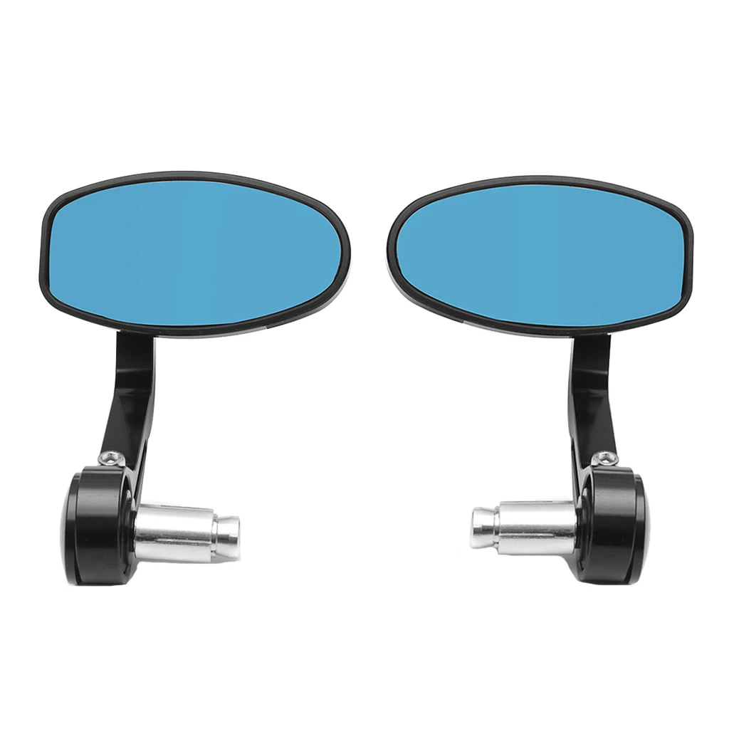 2 Pcs/Pair Motorcycle Mirror Scooter  Rearview Mirrors Back Side Convex Mirror For 7/8" Handlebar Mount Clamp 22mm Threaded Bolt