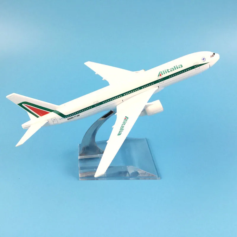 16 см модель самолета Alitalia Boeing 777 модель самолета литая под давлением металлическая модель самолета 1:400 игрушка в подарок