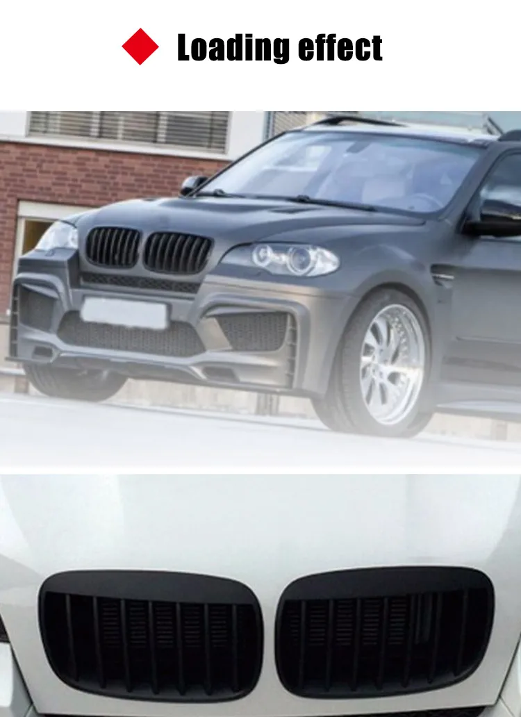 E70 E71 решетка abs Материал двойной lamellen Передняя niere сетка для bmw X5 E70 2007-2013/X6 E71 2008- ABS углеродная решетка