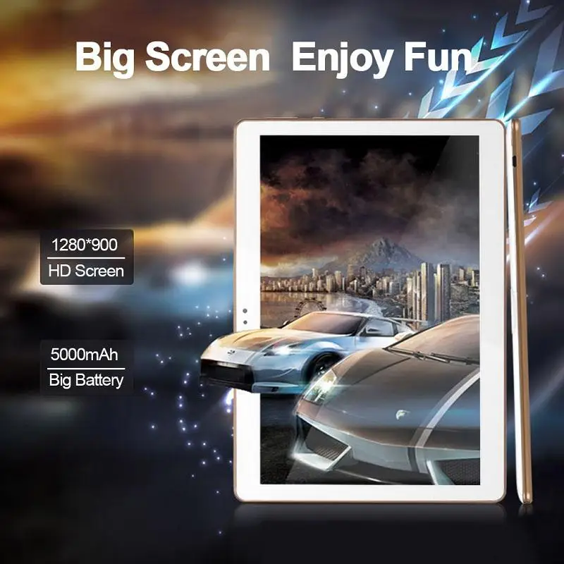  Original HOT SALE 10.1" inch  Android 6.0 OS A53 Quad Core Tablet PC 1+16GB WiFi Double Camera Pad EU Plug Professional MP4 