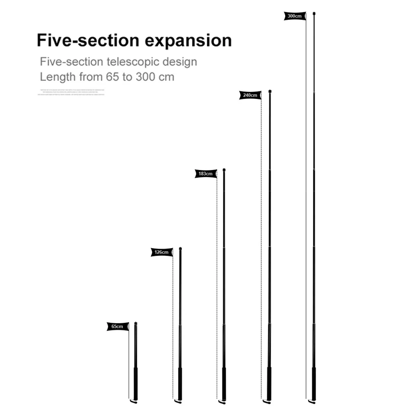 Монопод для селфи 3 м из алюминиевого сплава для Insta360 One X/DJI OSMO Action/Pocket/Gopro Hero 7 6 5 Sjcam аксессуары для камеры