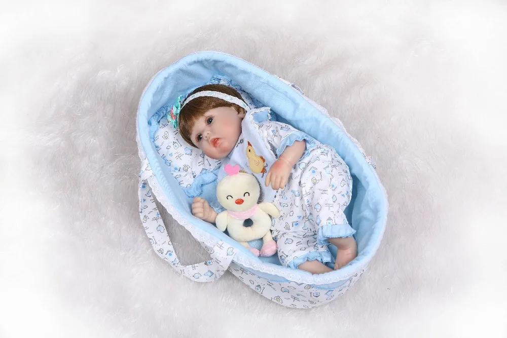 Кукла bebes reborn мягкая силиконовая кукла Bonecas Реалистичная со спальным мешком набор