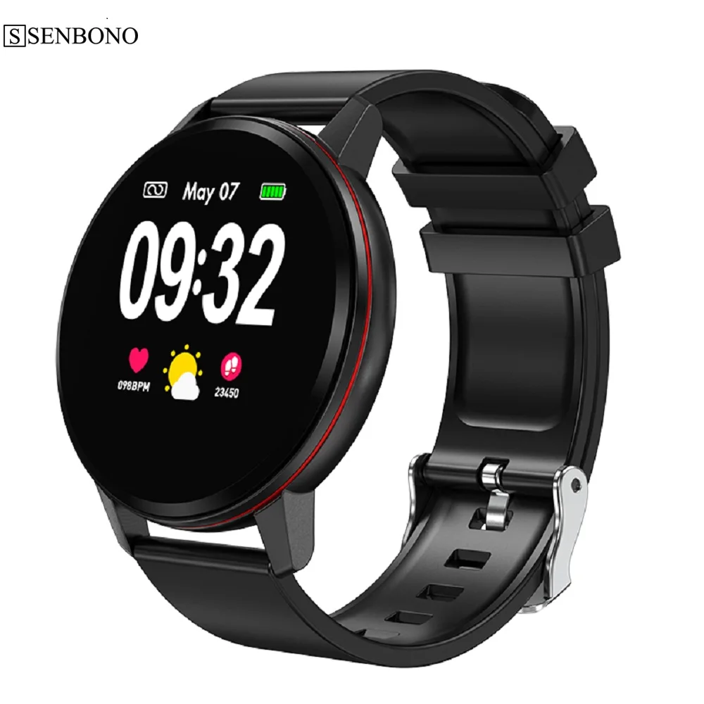 Смарт часы SENBONO S01 с Bluetooth модные спортивные фитнес трекер монитор артериального