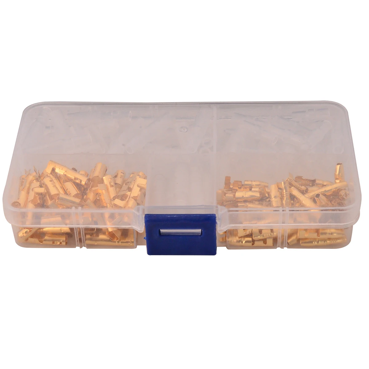 120pcs Practical 3.5mm  Male & Female Brass Bullet Connector+Transparent Cover Insulated Terminal with Plastic Box