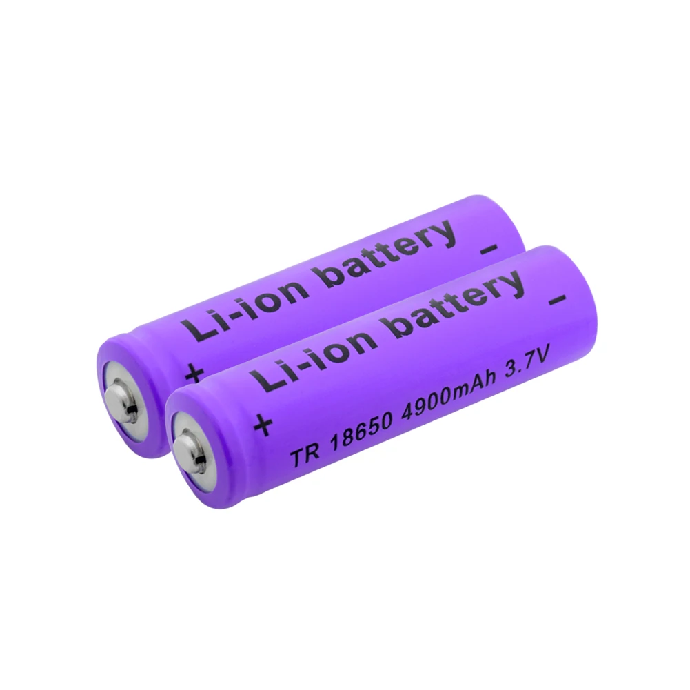 2 шт TR 18650 3,7 V 4900mAh 18650 литий-ионная аккумуляторная батарея для фонарика power Bank лазерная указка