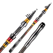 Портативный телескопическая удочка из углеродного волокна, Удочка Мощность H супер легкий супер короткие 1,8/2,1/2,4/2,7/3,0 М рыболовные снасти