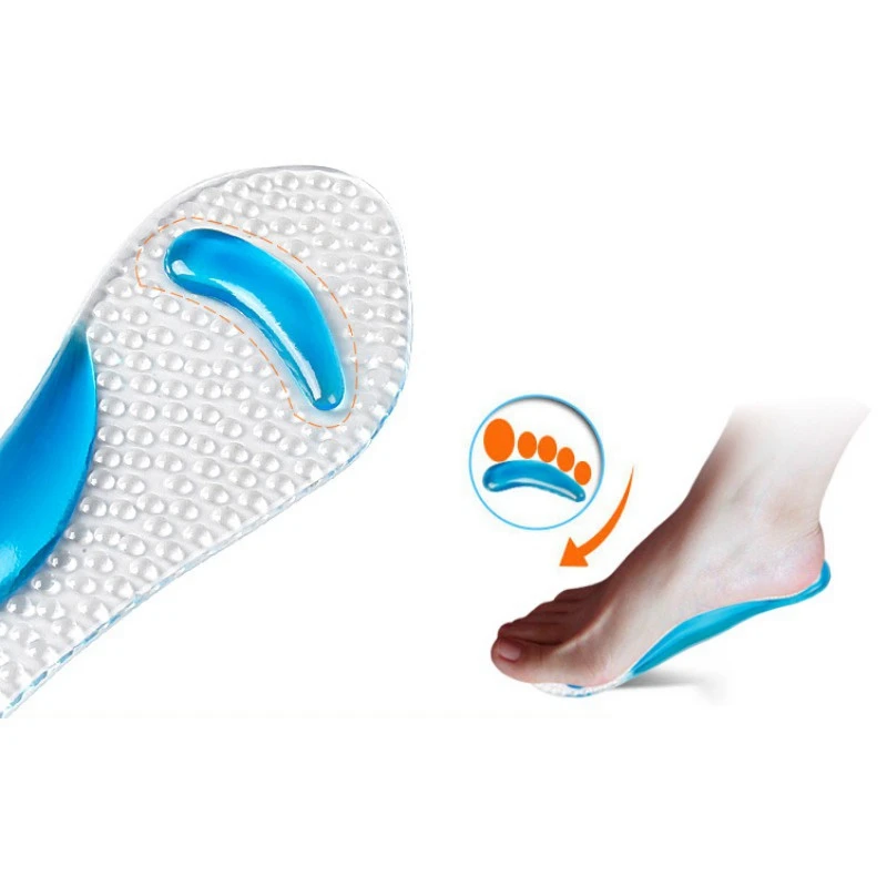 Two Color Seven-point Pad Women Non Slip Silicone High-heeled Shoes Thick Support Pain-proof Insole Transparent Foot Pad