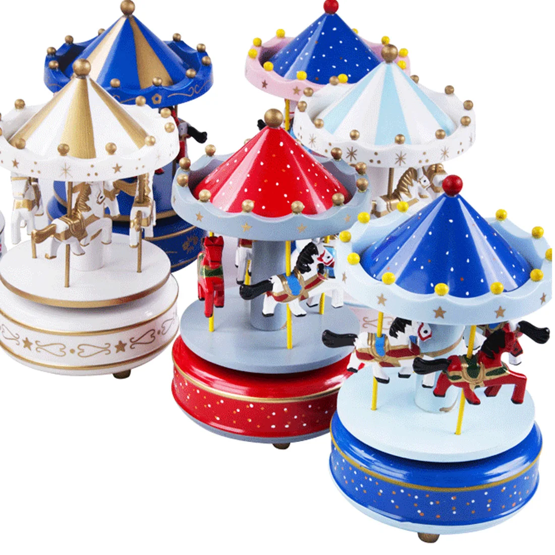 Buy 1pc Musical Carousel Horse Wooden Carousel Music