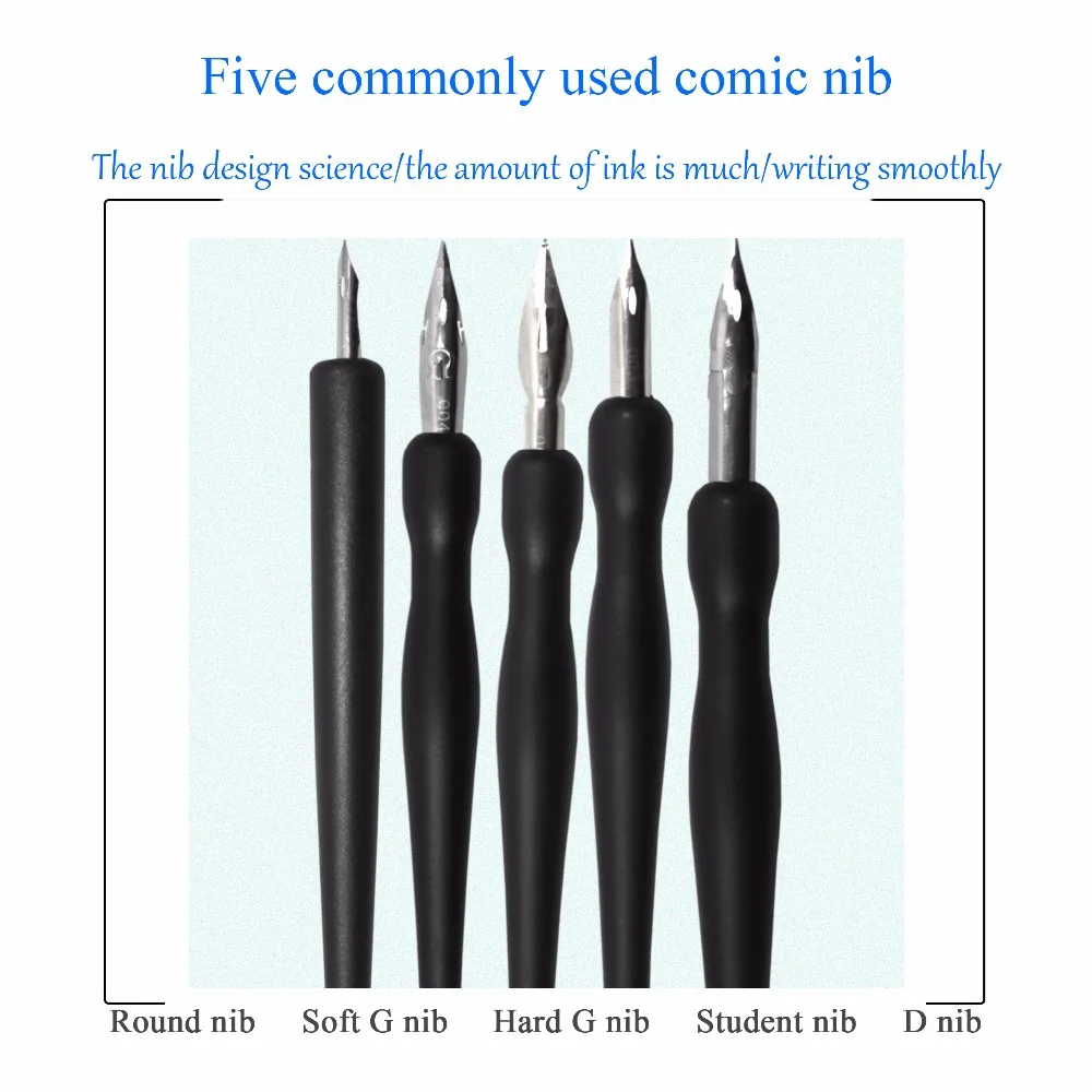 Набор ручек Skyists Dip(5 наконечников(G/D/круглая ручка)+ 2 пластиковые ручки+ 1 ластик) для манга комических инструментов, дизайнерский Набор для творчества
