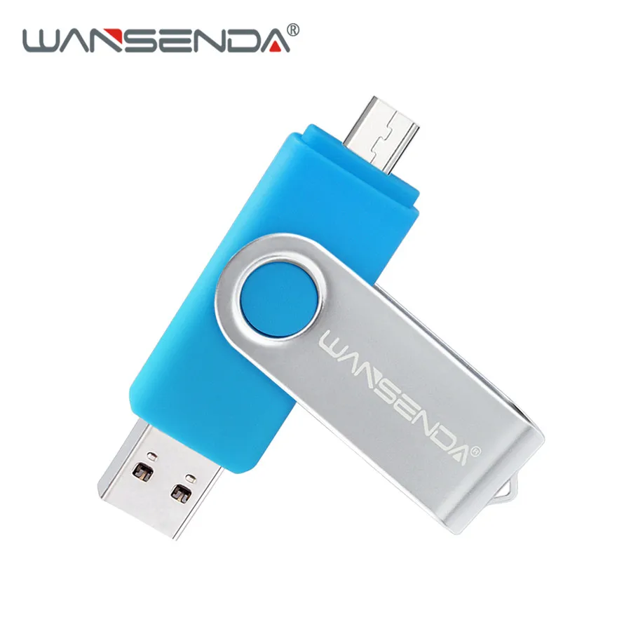 Usb 3,0 WANSENDA OTG USB флеш-накопитель высокоскоростной флеш-накопитель 16 ГБ 32 ГБ 64 Гб 128 ГБ 256 ГБ Микро-флеш-накопитель Usb флешка 3,0 флэш-диск - Цвет: Light Blue