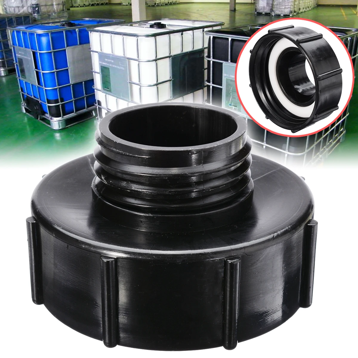 Conector de rosca para tanque IBC POWERTOOL IBC adaptador de tanque S60X6 a MDPE accesorios para tuberías de agua IBC