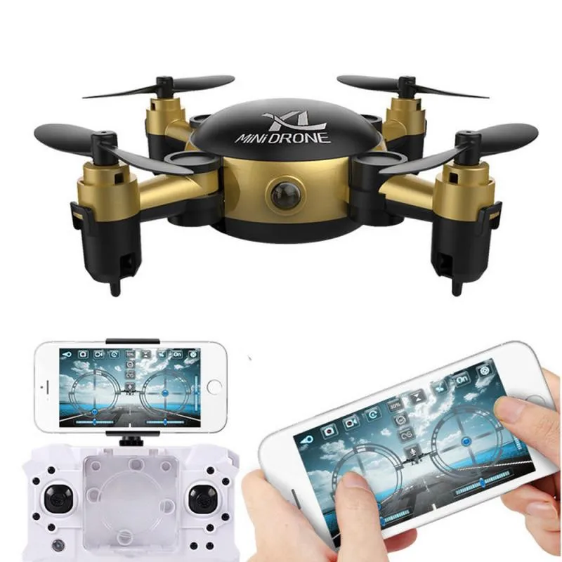 

YL S18 Foldable Camera Drone RC Mini Wifi Quadcopter 2.4 4CH 6-Axis Gyro 3D UFO FPV RC sky surfer toys for children S3APR26