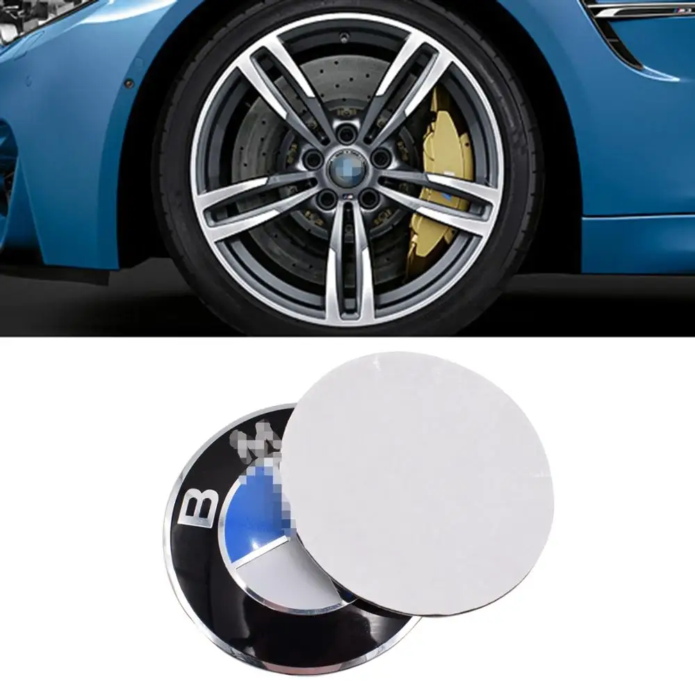 

2019 new brand for BMW Reflective Vinyl hubcap car sticker auto funny stickers car buttons for BMW accessories free shipping