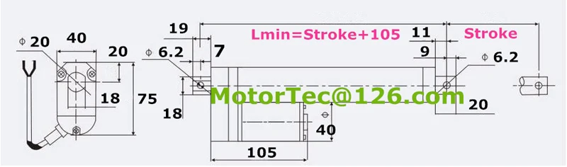 600 мм ход 1500N 150 кг грузоподъемность высокоскоростной 12V 24V DC электрический линейный привод, линейный привод