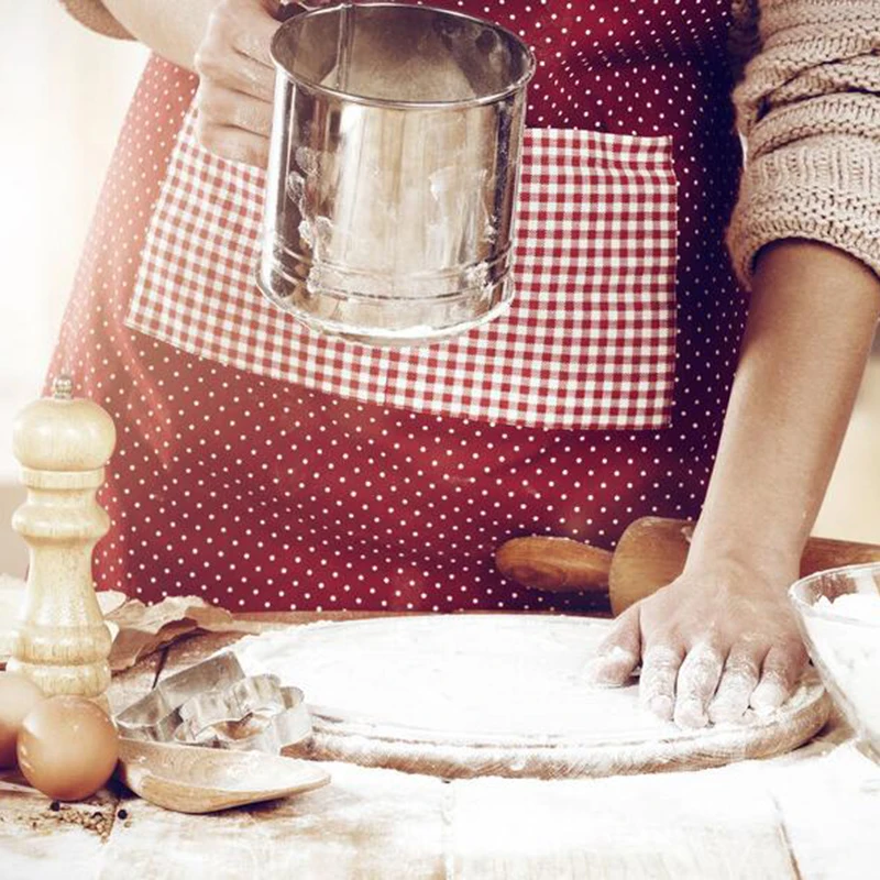 

New Stainless Steel Cup Cake Baking Kitchen Tool Baking Tools Icing Sugar Pastry Mesh Shaker Sifter Flour Sieve tools