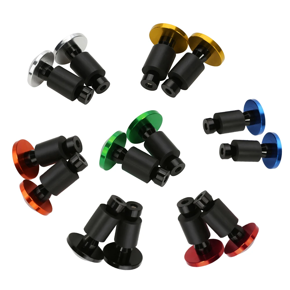 22mm CNC Aluminum Universal Motorcycle Handlebars Grips Ends Bar Ends