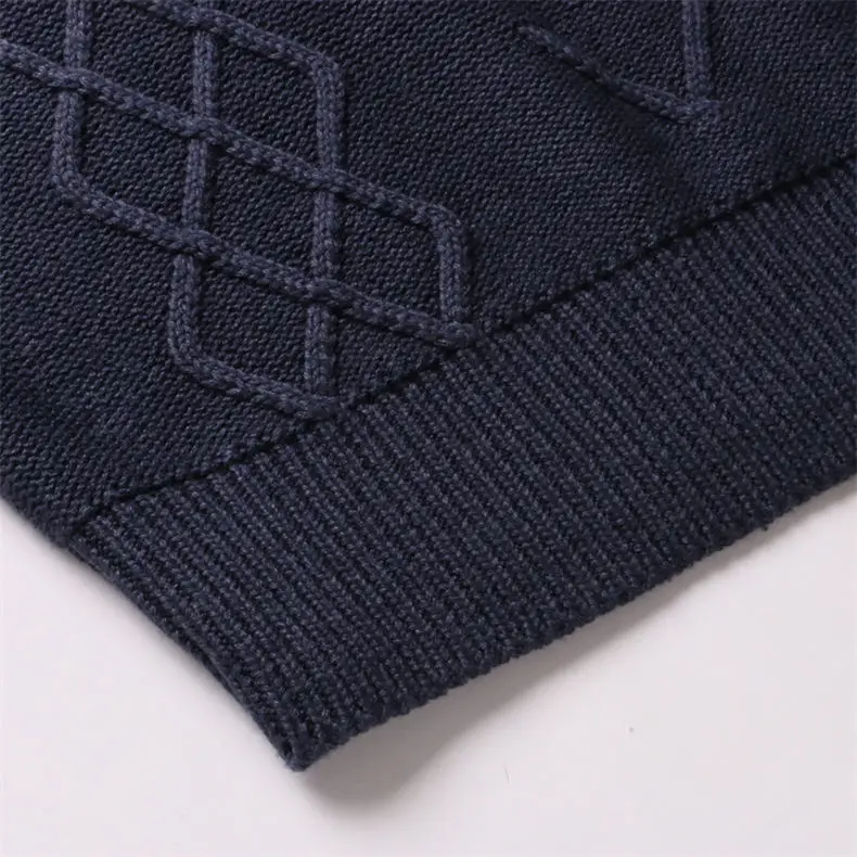 MuLS 2019 Heavy-Knit Half Zipper Pullover Sweater Men Winter Warm Thicken Cable knitwear Sweater Jumpers Male Cotton Acrylic 3XL 04