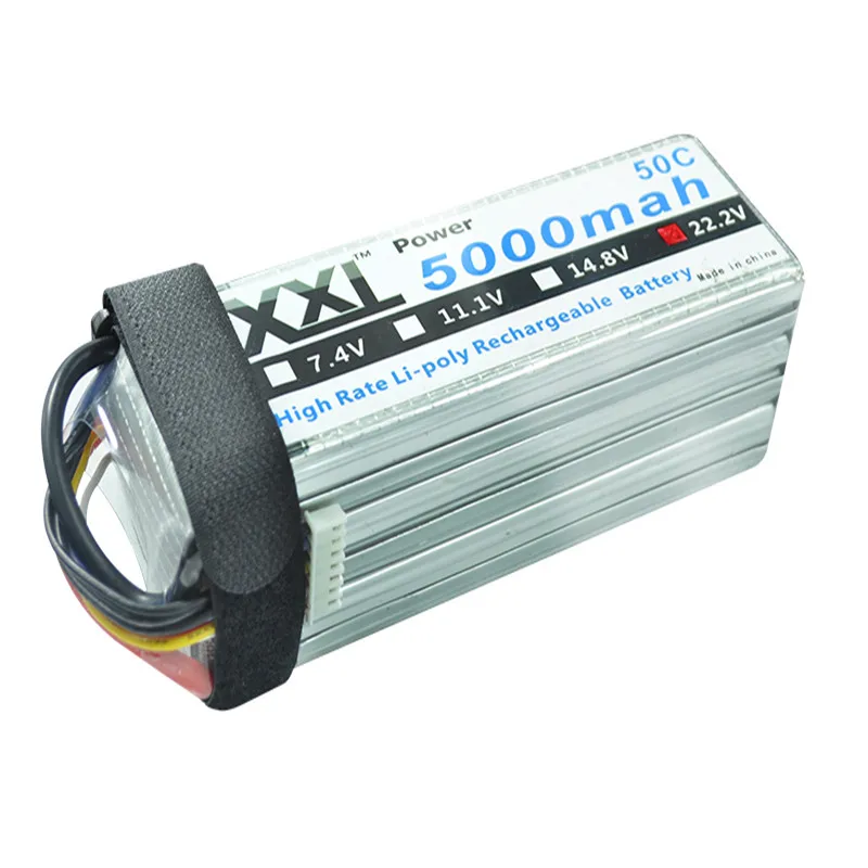 XXL RC Lipo Battery 5000mah 22 2V 6S 50C 100C Li poly AKKU Bateria For RC