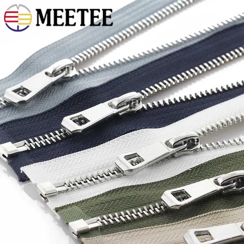 2pcs Meetee 5 Metal Zipper 35 75cm Open end Zip Clasp for Sewing Purse