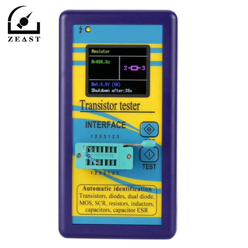 

E1815 Transistor Tester TFT Color Display Diode Thyristor Capacitance Resistor Inductance MOSFET ESR L CR Meter