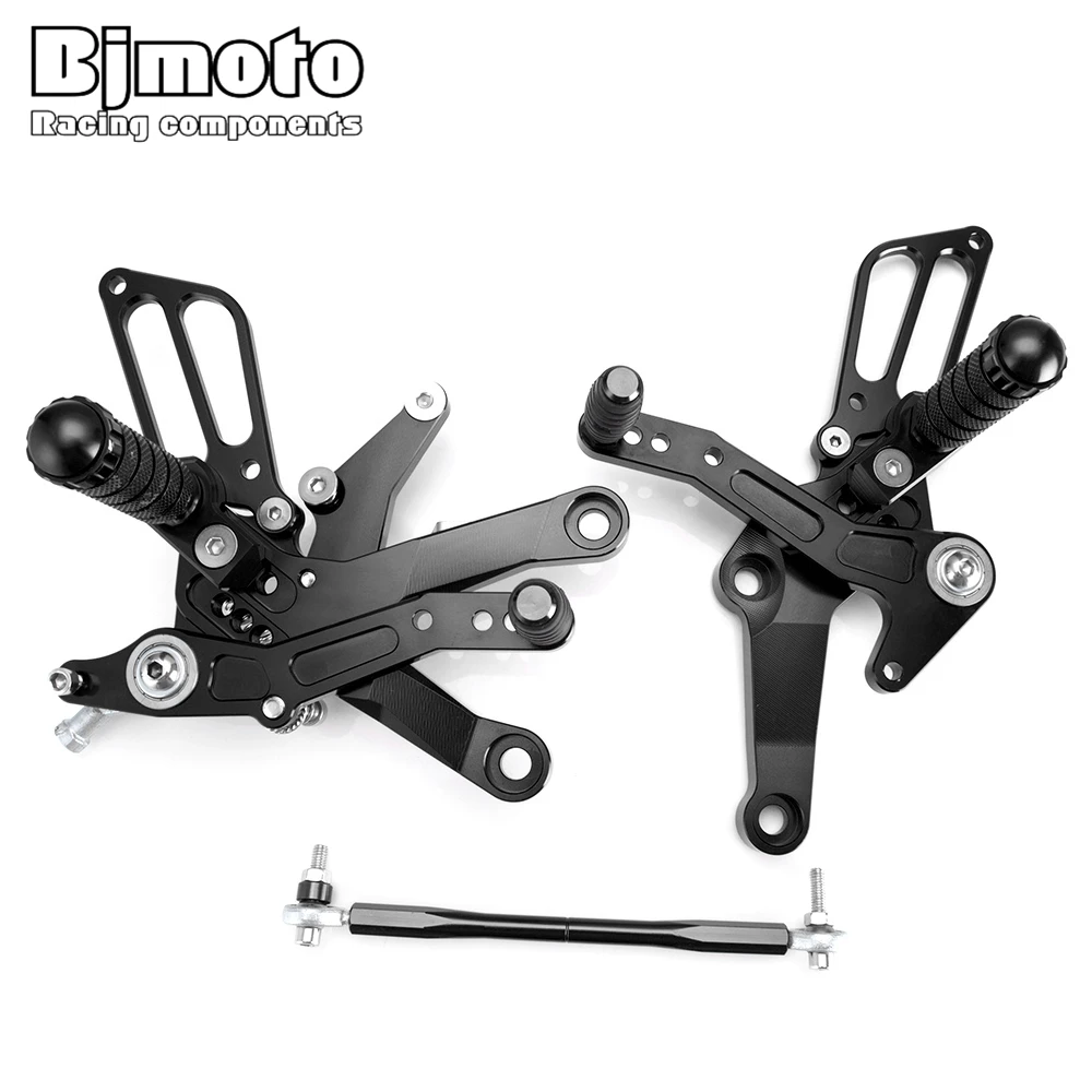 

BJMOTO CNC Aluminum Adjustable Motorcycle Rearsets Rear Sets Foot Pegs Pedal Footrest For Kawasaki Ninja 400 Ninja 250 2018 2019