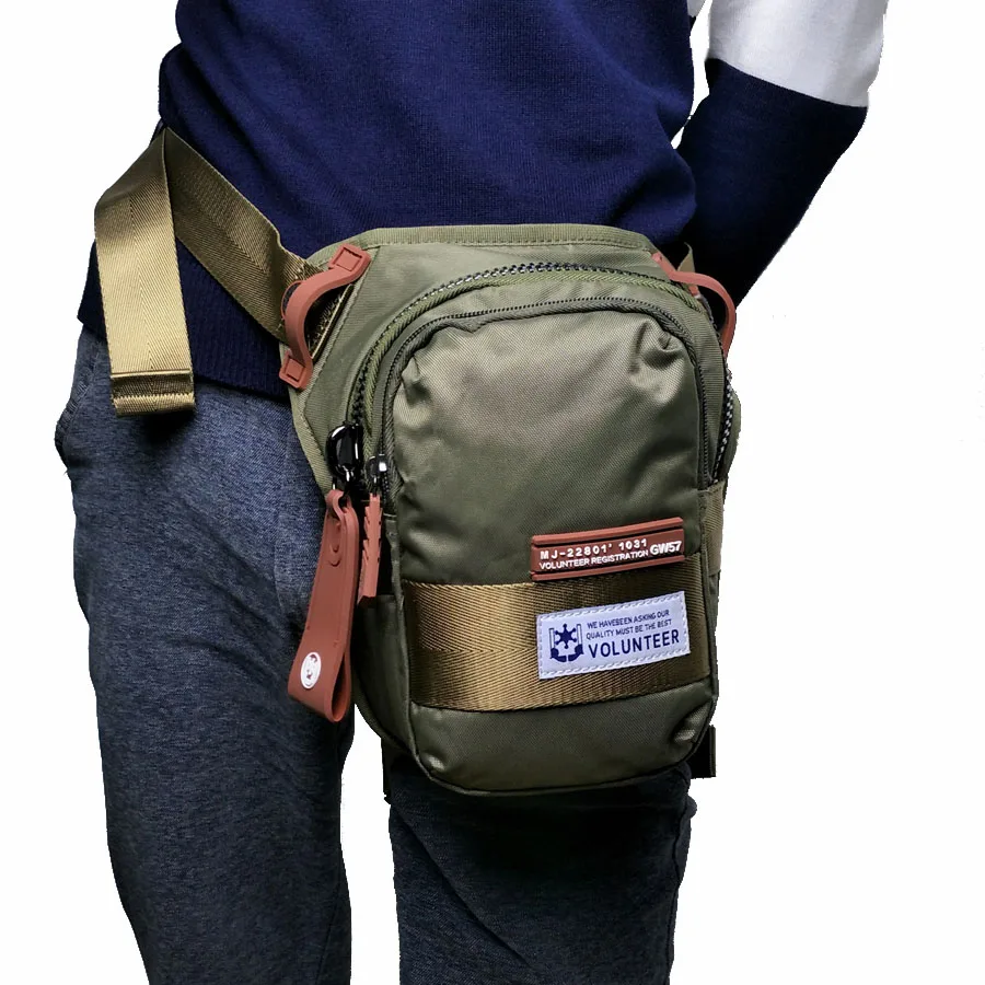 

Men's Waterproof Oxford Drop Leg Bag Fanny Pack Waist Casual Shoulder Bag Military Tactical for Travel Motorcycle Riding New2019