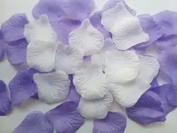 1000 шт. 10 пакеты Лаванда Фиолетовый Смешанные белый искусственный шелк лепестки розового цветка для свадьбы Декорации для вечеринок petalos boda