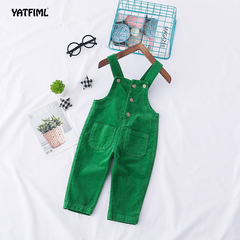 YATFIML/Детские комбинезоны для малышей брюки вельветовый комбинезон Bebe Штаны