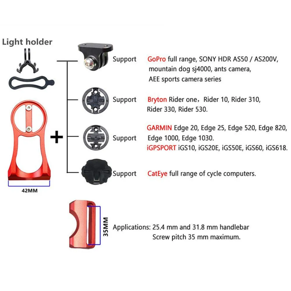 Набор практичный велосипедный компьютер расширение ручки Монтажный Кронштейн удлинитель кронштейн для Garmin Gopro Edge gps Спортивная камера