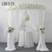 2 м роскошный свадебный искусственный цветок украшение арки ряд цветов домашний декор поддельный цветочный шар для свадьбы приемный стол дорожный свинец