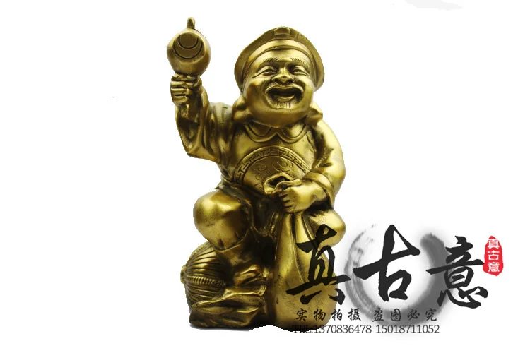 

Copper big god of wealth decoration mammographies bronze statue lucky