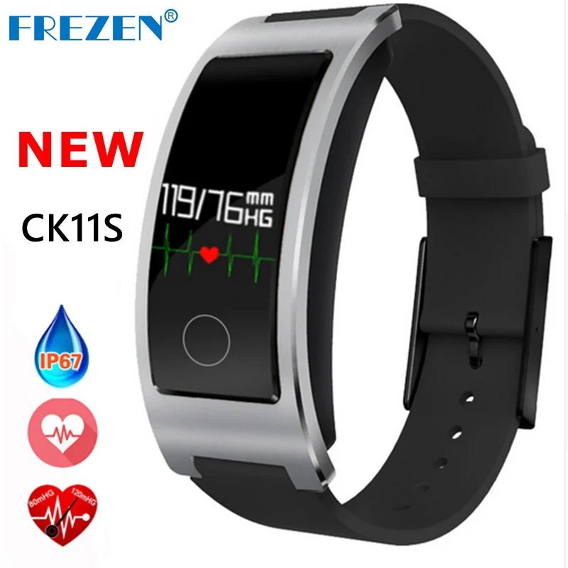 FREZEN NEW CK11S Smart Band Blood Pressure Heart Rate Monitor Wrist Watch Bracelet Fitness Bracelet Tracker