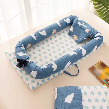 

90*50*15cm Portable Baby Bed Foldable Baby Crib Newborn Sleep Bed Travel Bed For baby Gift Safe Baby Beds