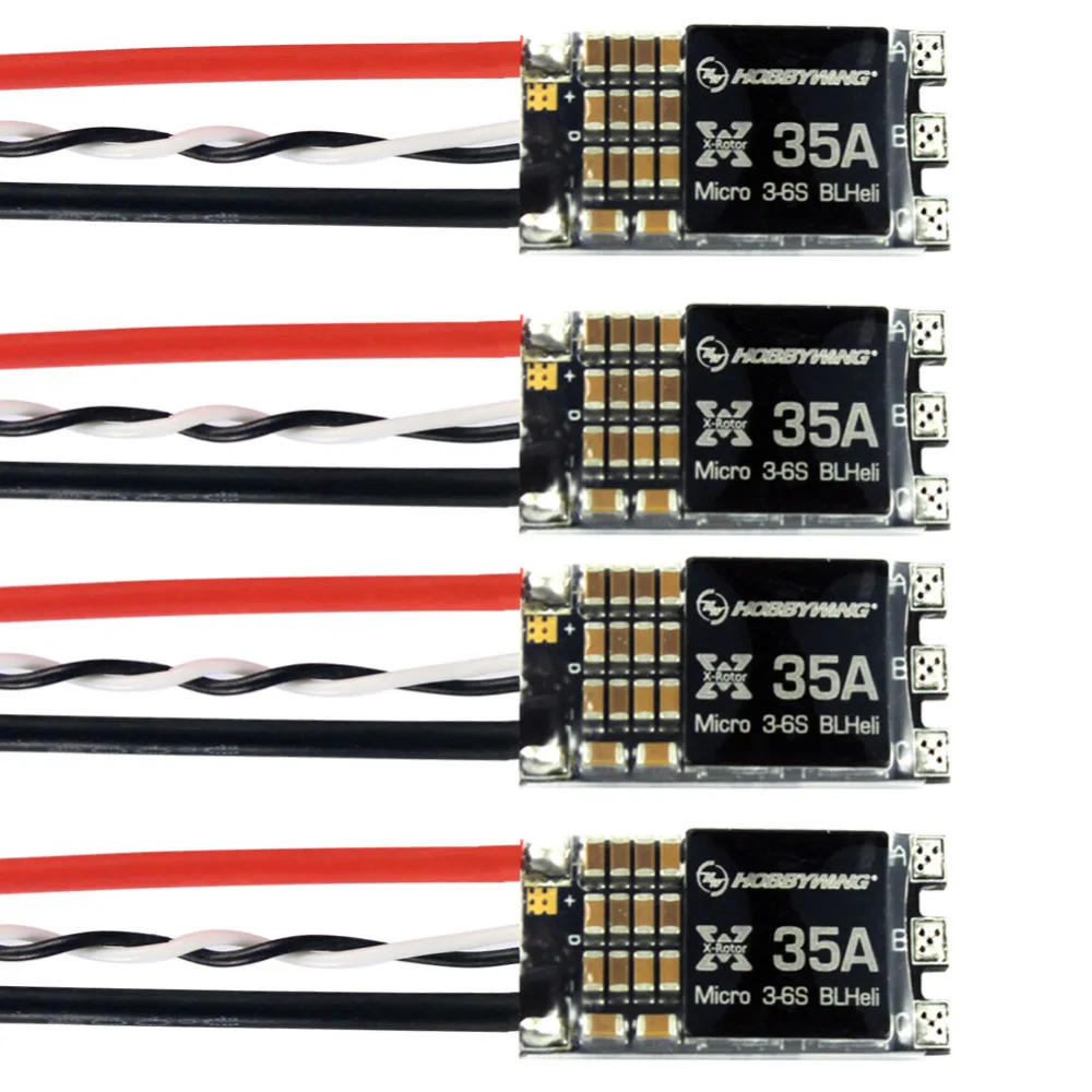 

4Pcs/Set Hobbywing XRotor Micro 35A BLHeli ESC Support OneShot125 w/ Wires for 3-6S LiPo FPV Racing Quadcopter 150-330mm Drone