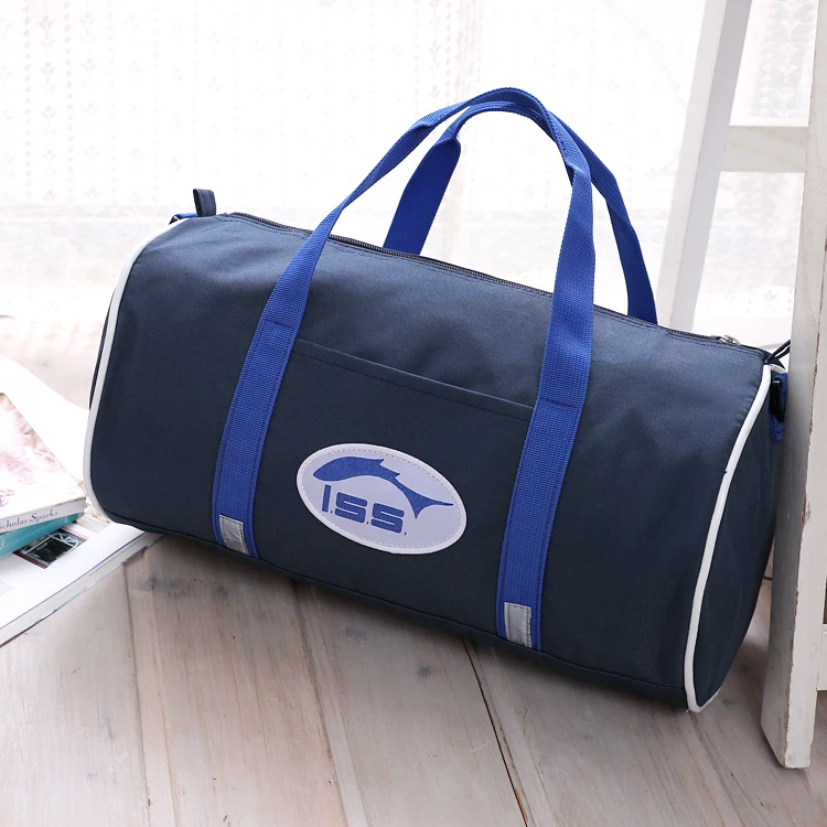 Brand New Multi functional Navy Blue Cylinder Sports Bag Gym Bag