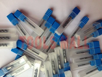 

1bag 65pcs free shipping 2 and 4 flutes HRC45 Tungsten solid Carbide flat End mills Milling tools CNC Spiral Router bits tools