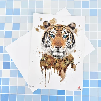 

Fashion Hot Design Sticker Women Tiger Temporary Tattoo Sticker for Waterproof Men Fake Body Art Animal