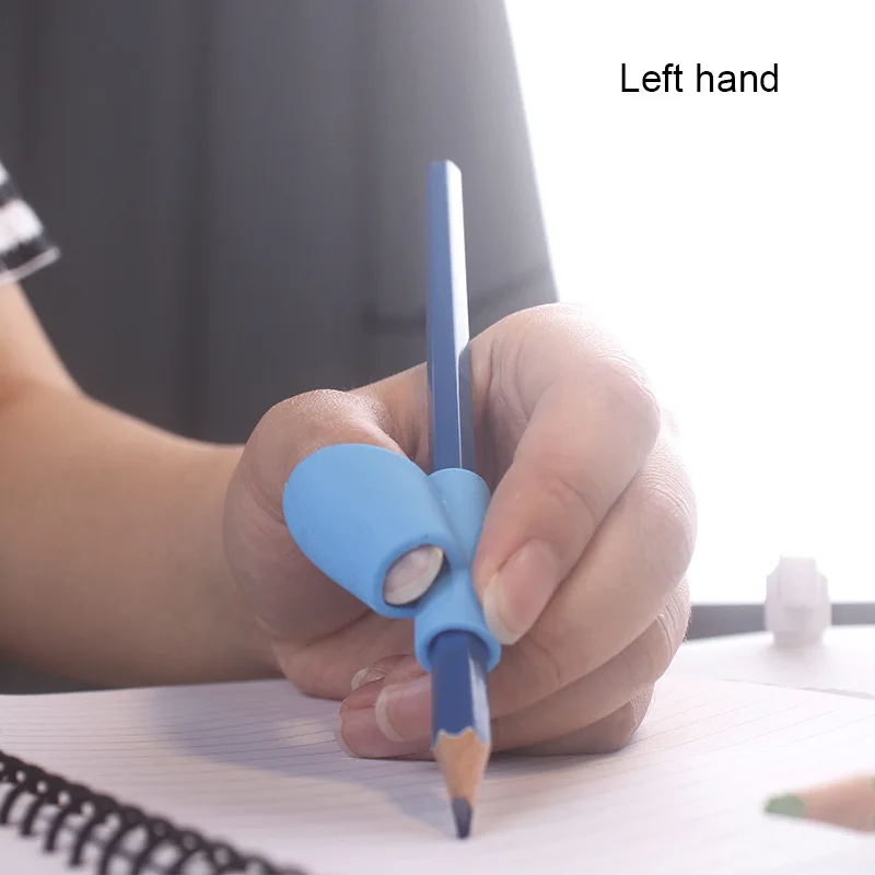 1 шт., Детская обучающая подставка для ручек и карандашей, Студенческая рукописная коррекция осанки, силиконовая универсальная левая и правая рука