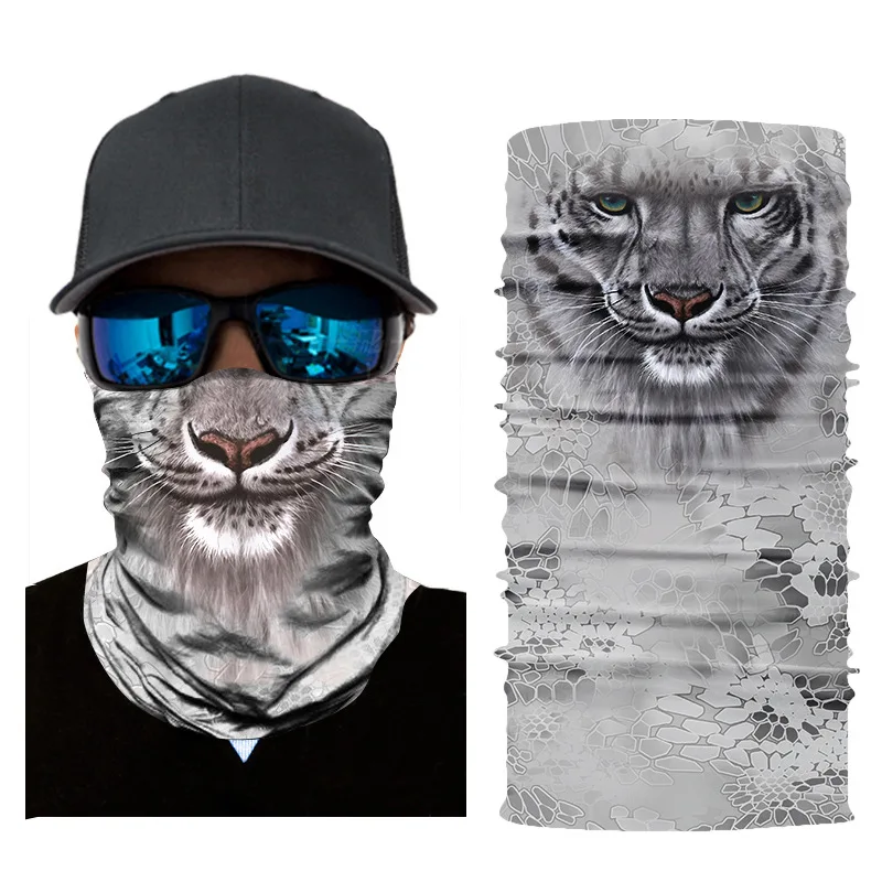 3D Серия животных защита для лица Солнцезащитная маска для шеи Балаклава из «дышащей» ткани Мягкая повязка-баф УФ для рыбалки Велоспорт Пешие прогулки Бег - Цвет: AC001