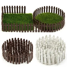 Bonsai Decor Small Wood Fence DIY Dollhouse Miniature Fairy Garden Micro Plant Pot Lawn Decor Ornament ark light diy decoration miniature glass pot led table lamp fairy terrarium potting garden decor miniature microlandschaft