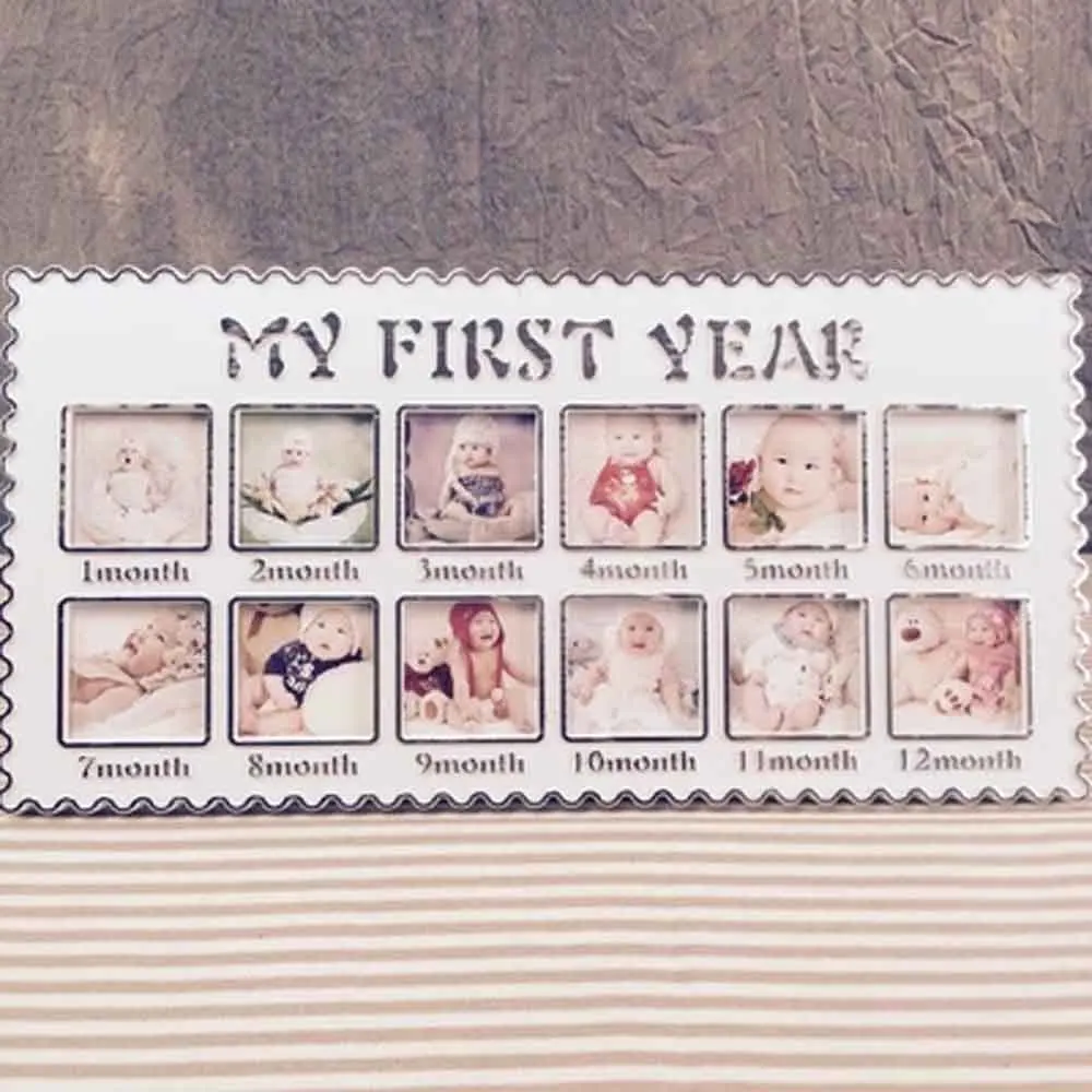 Baby Photo Frame Baby's First Year 12 months month Baby