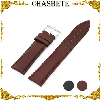 

14mm 16mm 18mm 20mm 22mm 24mm Leather Watch Band Universal Watchband Men Women Strap Wrist Loop Belt Bracelet Black Brown + Pin