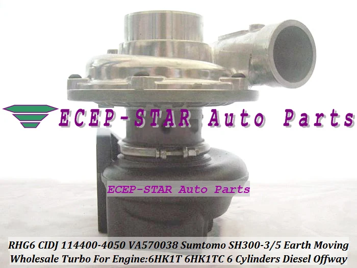 RHG6 CIDJ 114400-4050 1-14400-4050 VA570038 Turbo Turbocharger For Sumtomo  SH300-3 /5 Offway Earth Moving 6HK1T 6HK1TC Diesel AliExpress