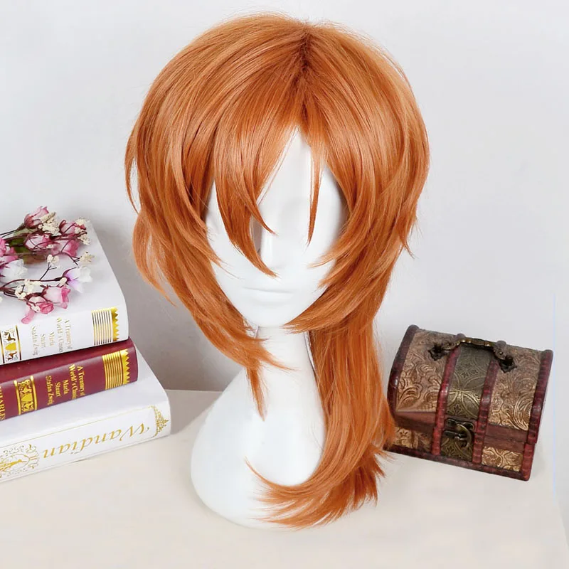 Anime-Bungo-Stray-Dogs-Chuya-Nakahara-Chuuya-Brown-Orange-Heat-Resistant-Cosplay-Costume-Wig-Track-Cap