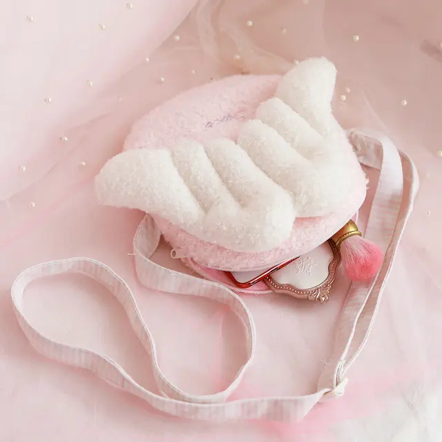 Kawaii Pink Angel Wings Backpack 2