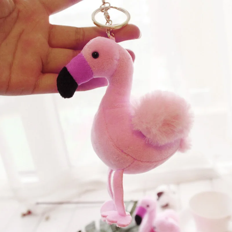 WYNLZQ Фламинго Птица плюшевые брелок чучело дикой природы коллекционные Мягкие плюшевые игрушки куклы на день рождения подарок для девочек ключевой бумажник
